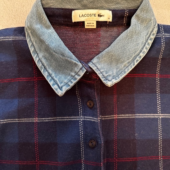 Lacoste. Tartan check cotton jacquard polo. - Picture 6 of 7